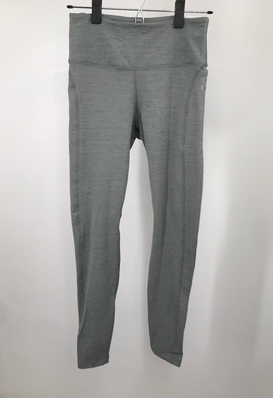 Nike Fast Heather Gray Full Length Mid Rise Leggings Womens S